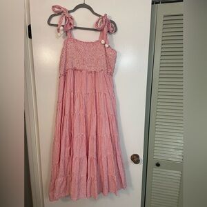 Crown and Ivy seersucker midi